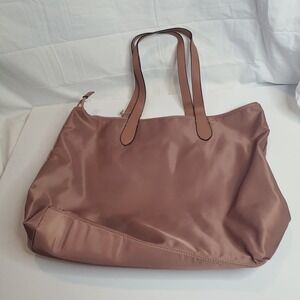 A New Day Tote Bag Pink Nylon 18x14x9 Overnighter Travel Laptop‎ Section Pockets